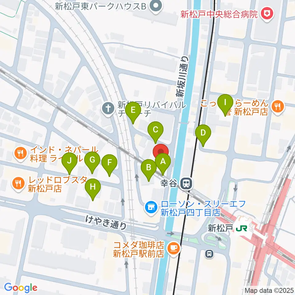 スタジオパックス新松戸店周辺の駐車場・コインパーキング一覧地図