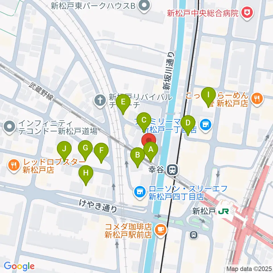 スタジオパックス新松戸店周辺の駐車場・コインパーキング一覧地図