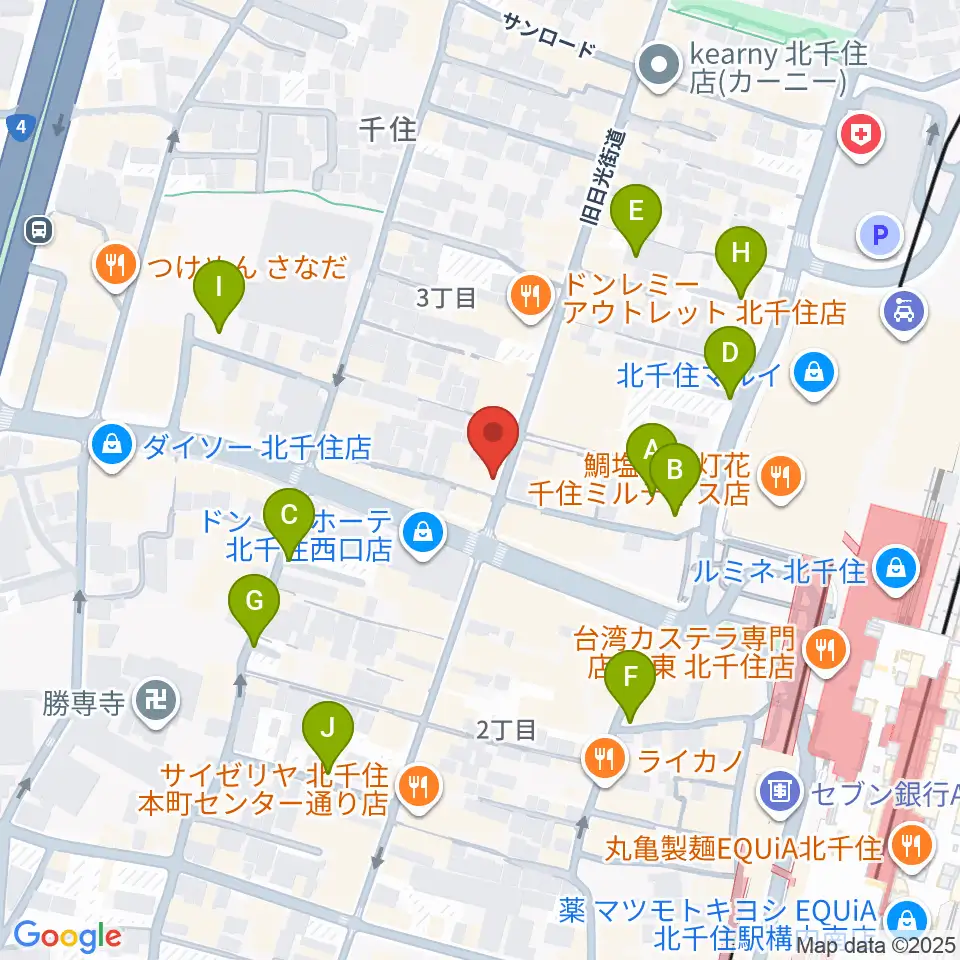 スタジオパックス北千住店周辺の駐車場・コインパーキング一覧地図