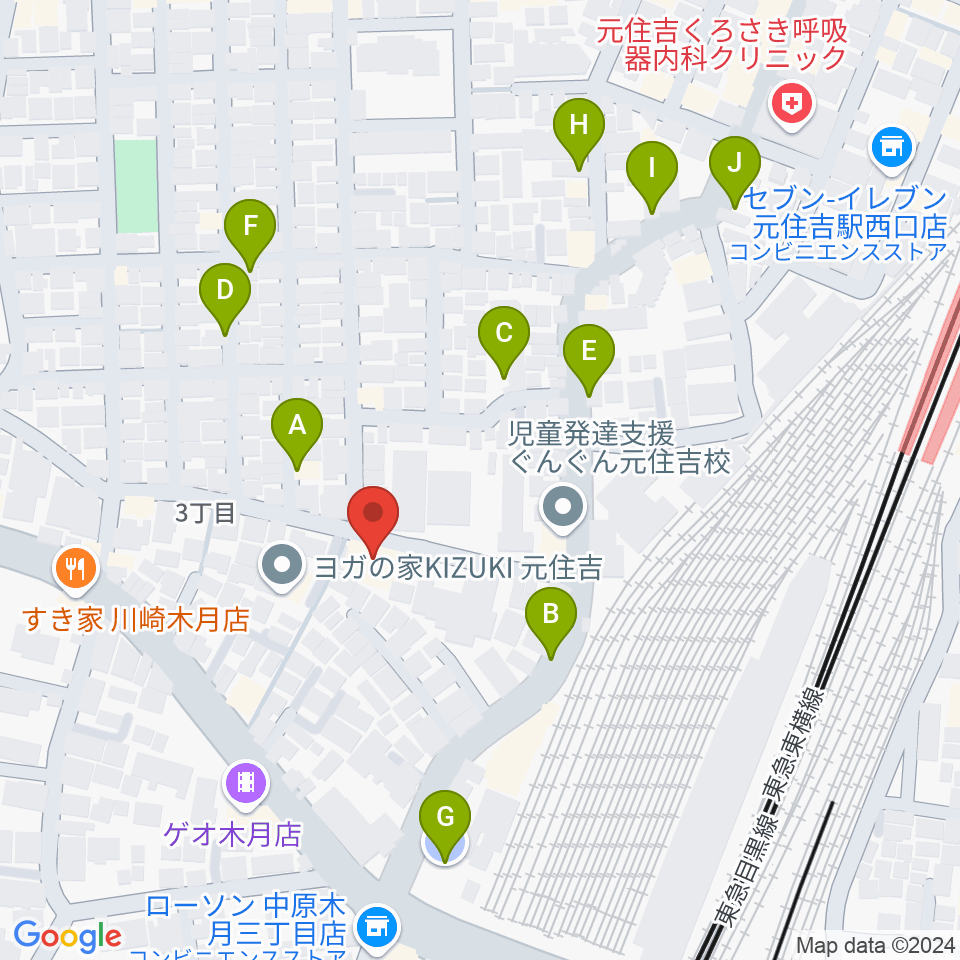 島倉学ミュージックスクール周辺の駐車場・コインパーキング一覧地図