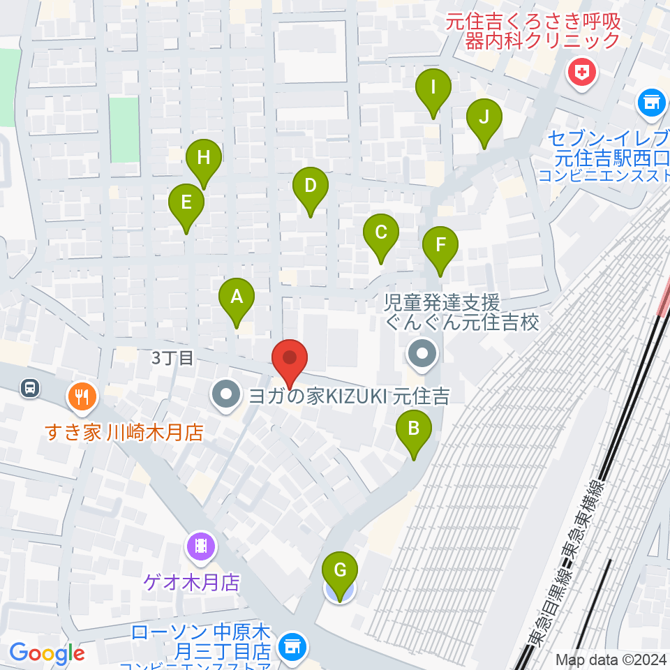 島倉学ミュージックスクール周辺の駐車場・コインパーキング一覧地図