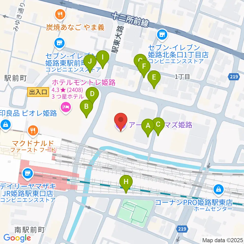 アースシネマズ姫路周辺の駐車場・コインパーキング一覧地図
