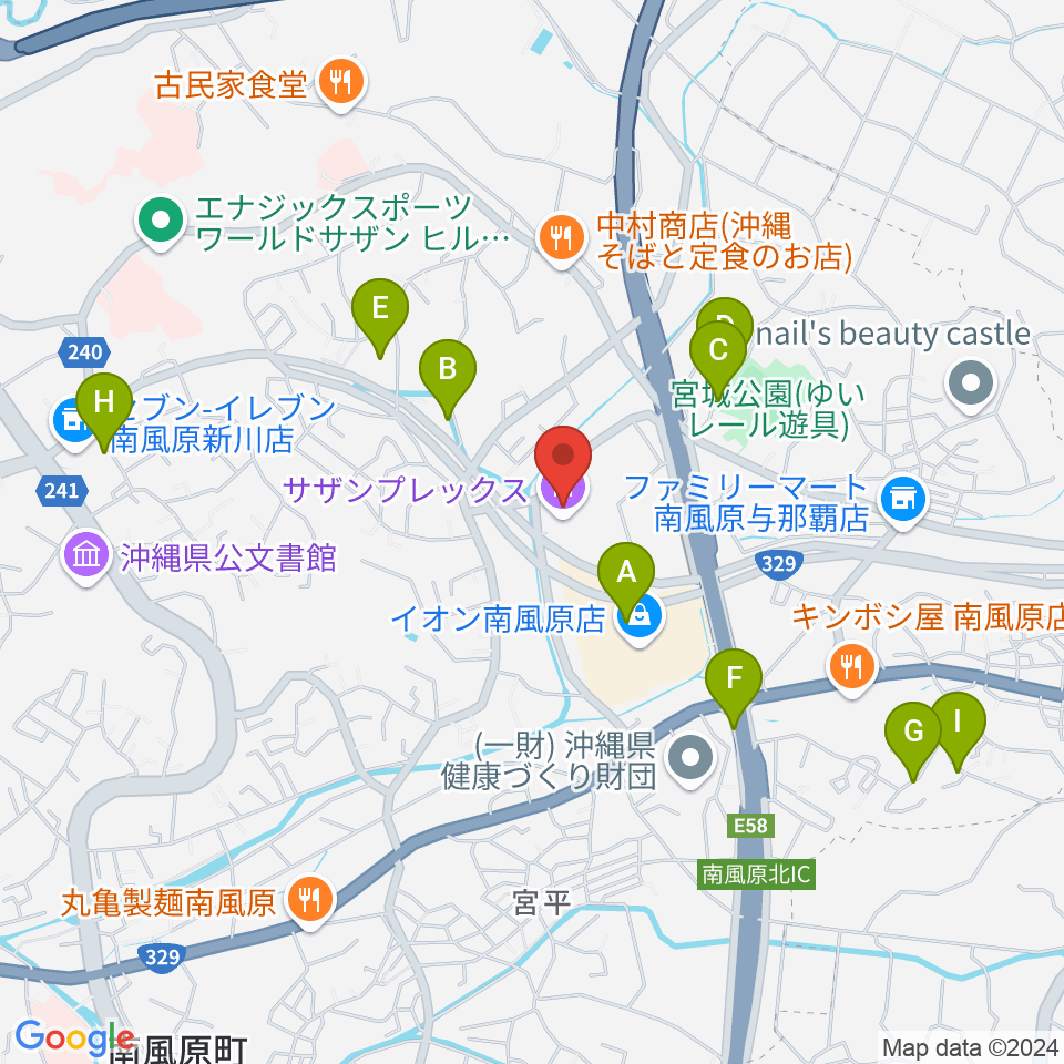 サザンプレックス周辺の駐車場・コインパーキング一覧地図