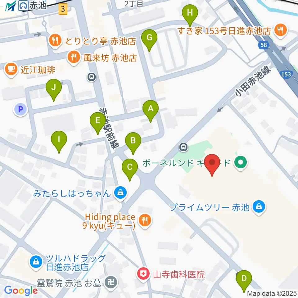 TOHOシネマズ赤池周辺の駐車場・コインパーキング一覧地図