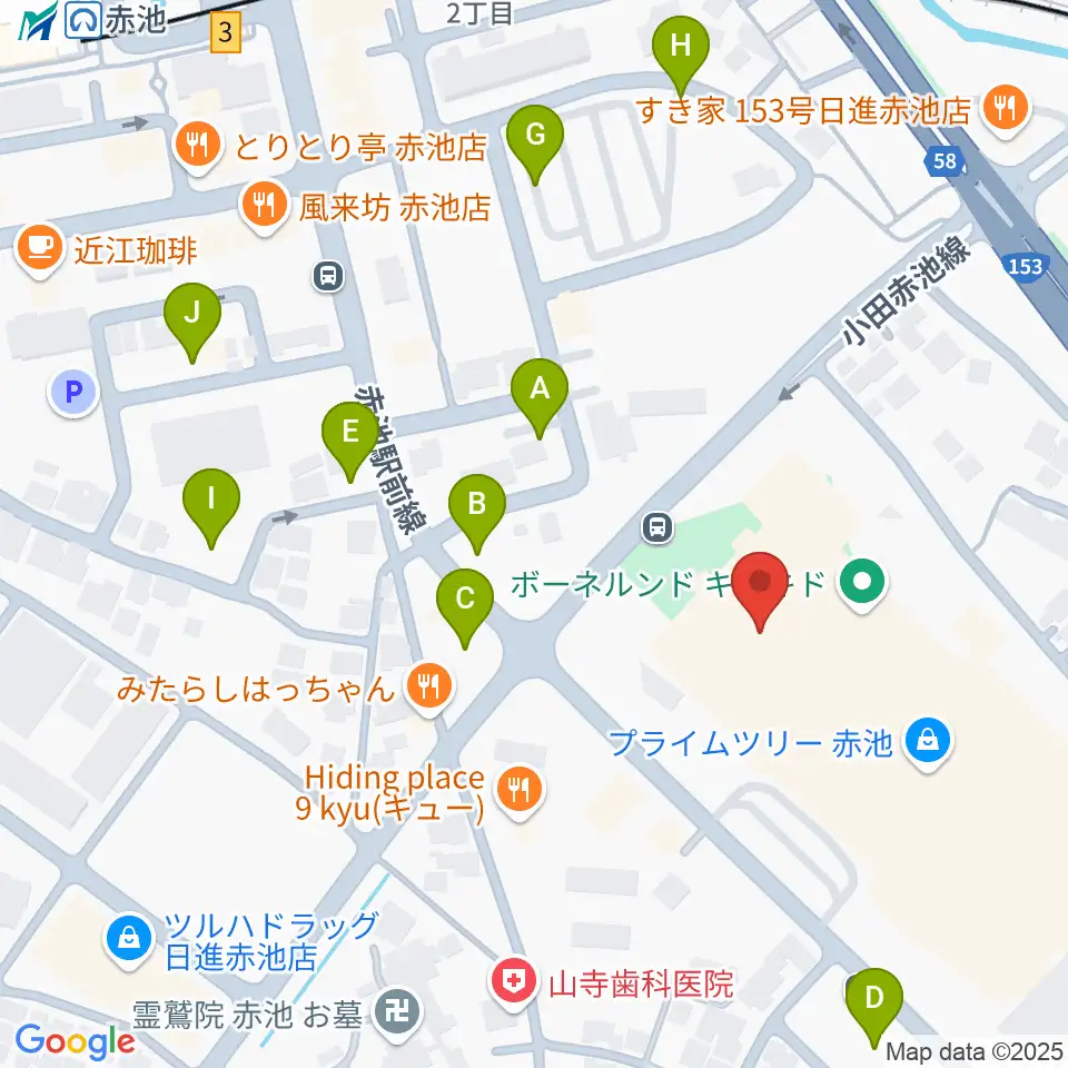 TOHOシネマズ赤池周辺の駐車場・コインパーキング一覧地図