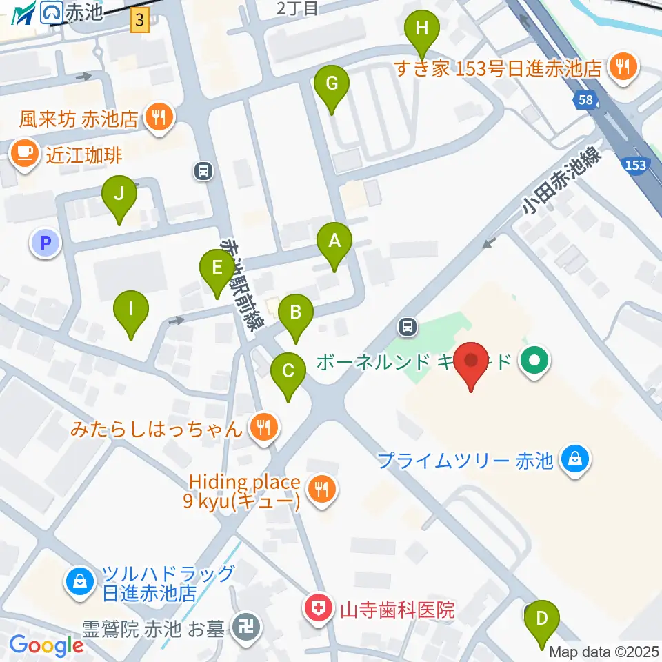 TOHOシネマズ赤池周辺の駐車場・コインパーキング一覧地図