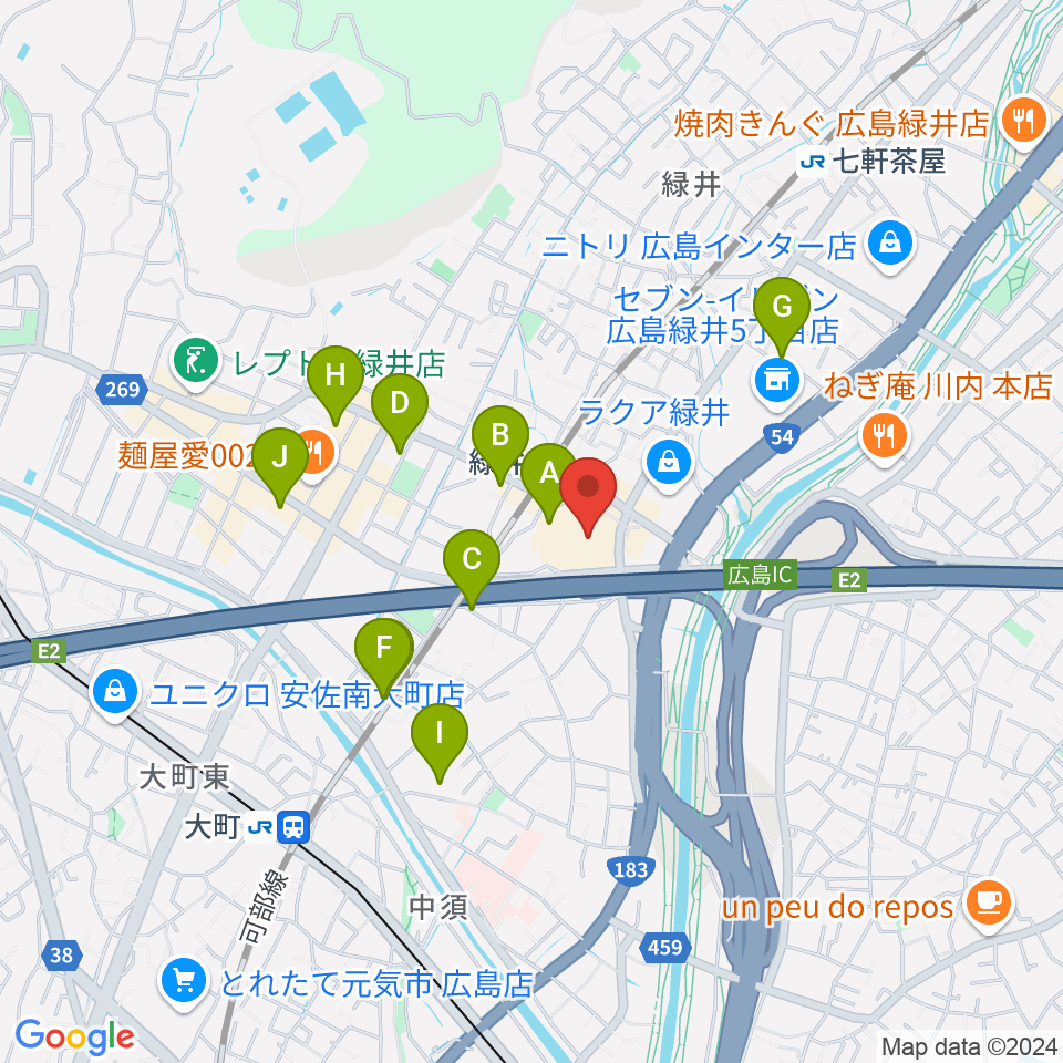 TOHOシネマズ緑井周辺の駐車場・コインパーキング一覧地図