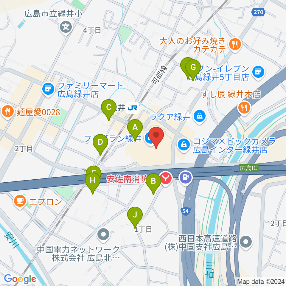 TOHOシネマズ緑井周辺の駐車場・コインパーキング一覧地図