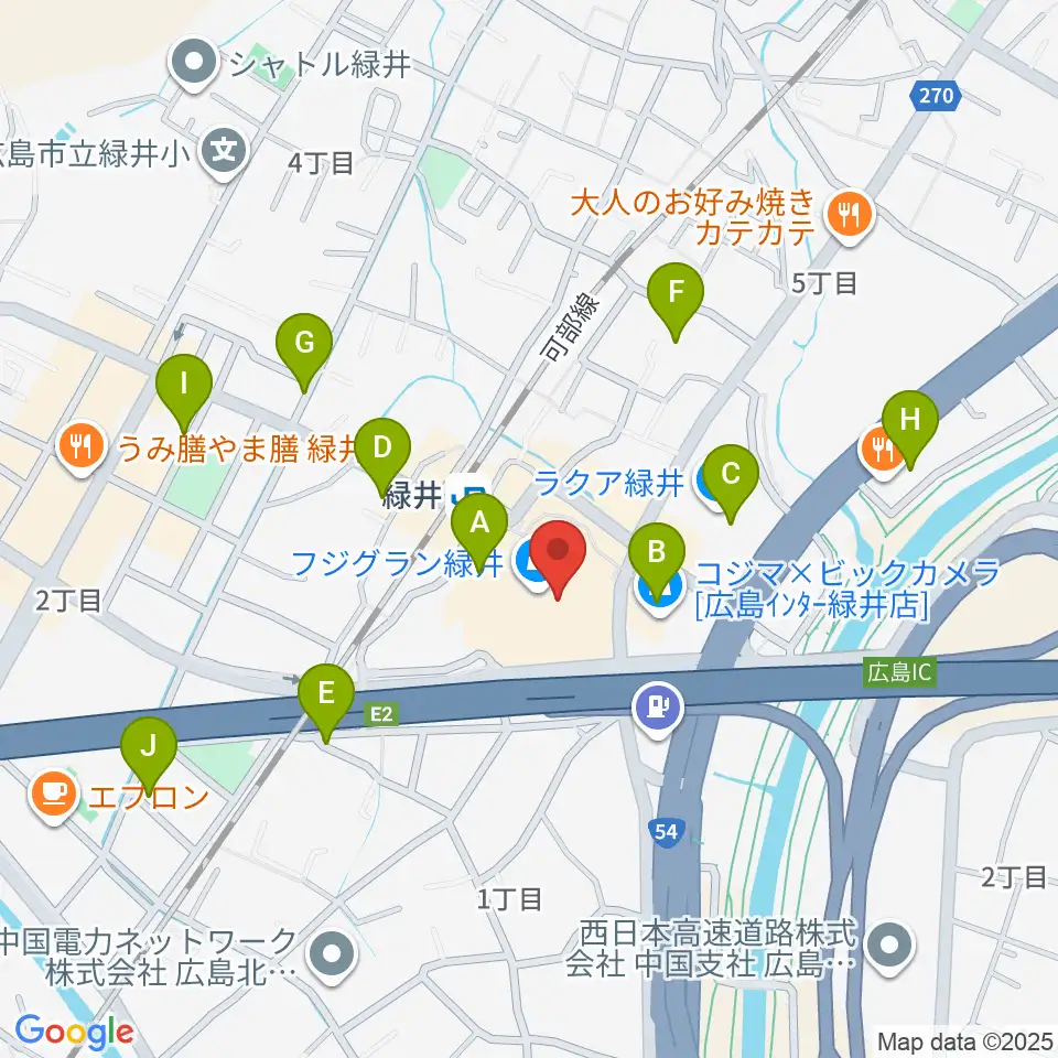TOHOシネマズ緑井周辺の駐車場・コインパーキング一覧地図