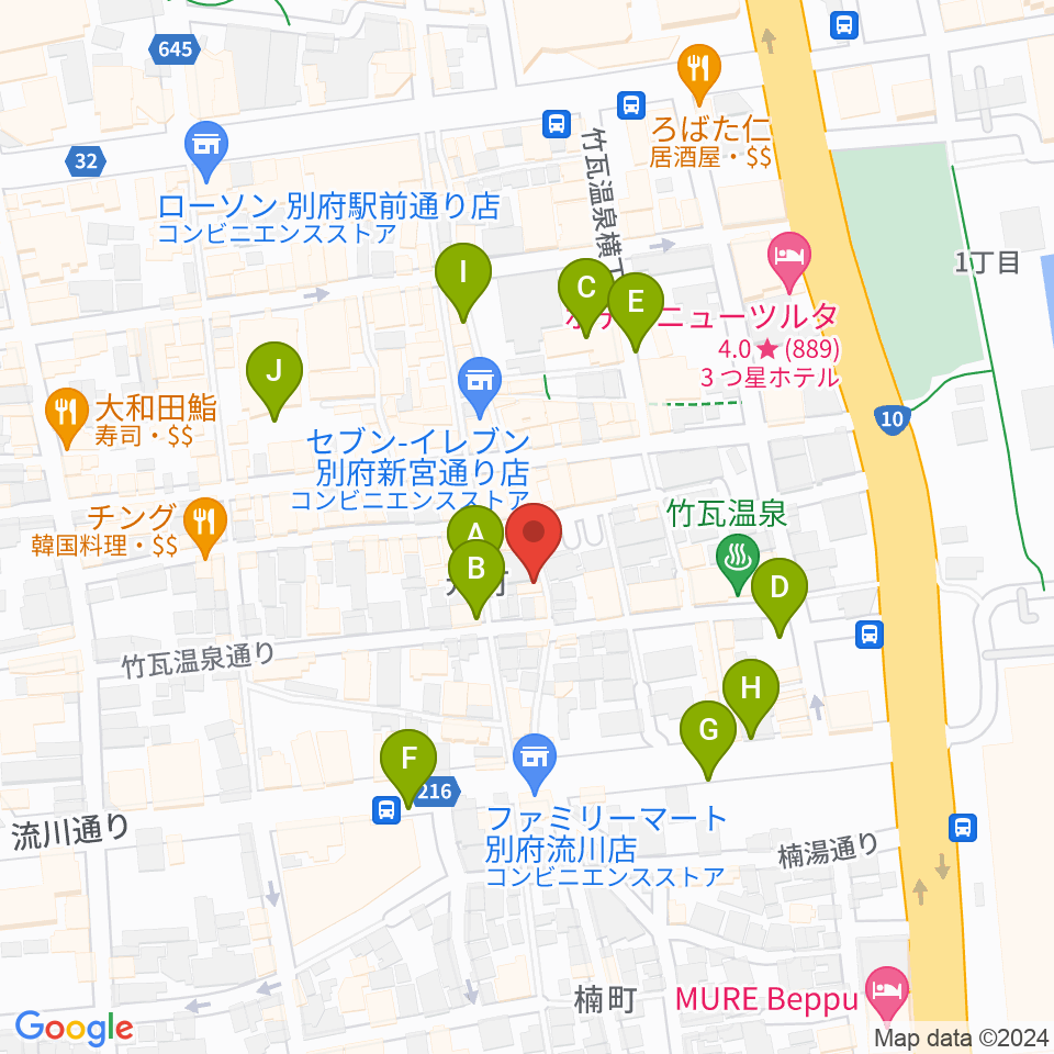 別府COPPER RAVENS周辺の駐車場・コインパーキング一覧地図