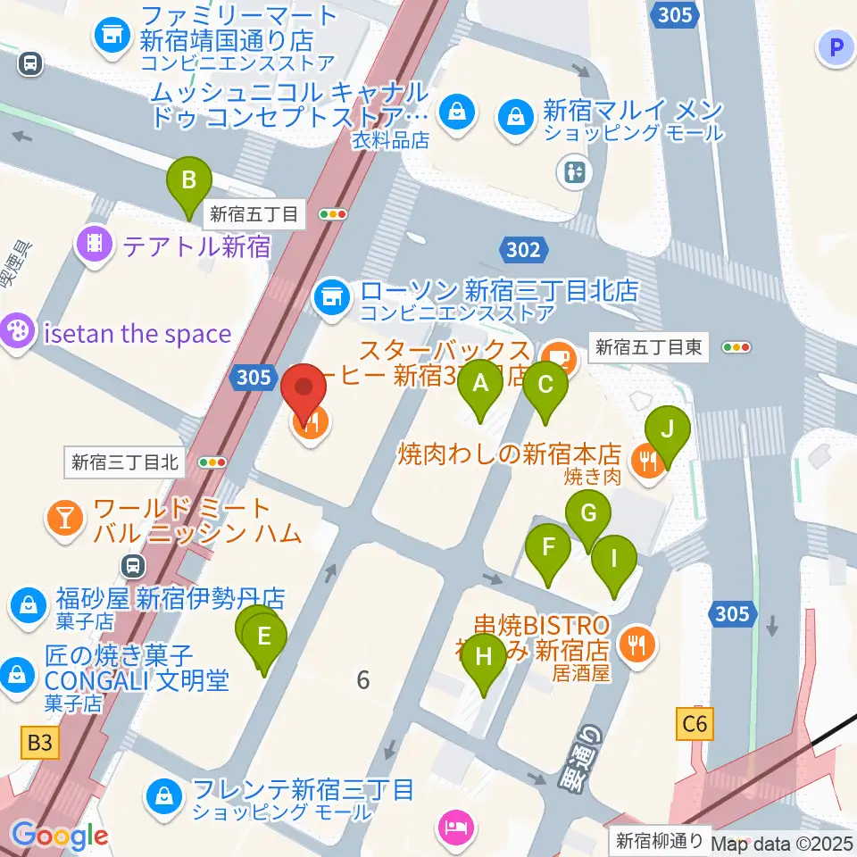 シネマート新宿周辺の駐車場・コインパーキング一覧地図