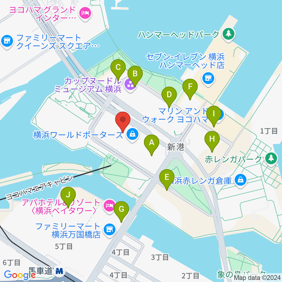 イオンシネマみなとみらい周辺の駐車場・コインパーキング一覧地図