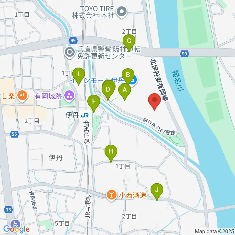 TOHOシネマズ伊丹周辺の駐車場・コインパーキング一覧地図