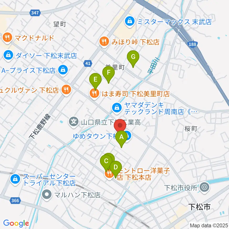 MOVIX周南周辺の駐車場・コインパーキング一覧地図