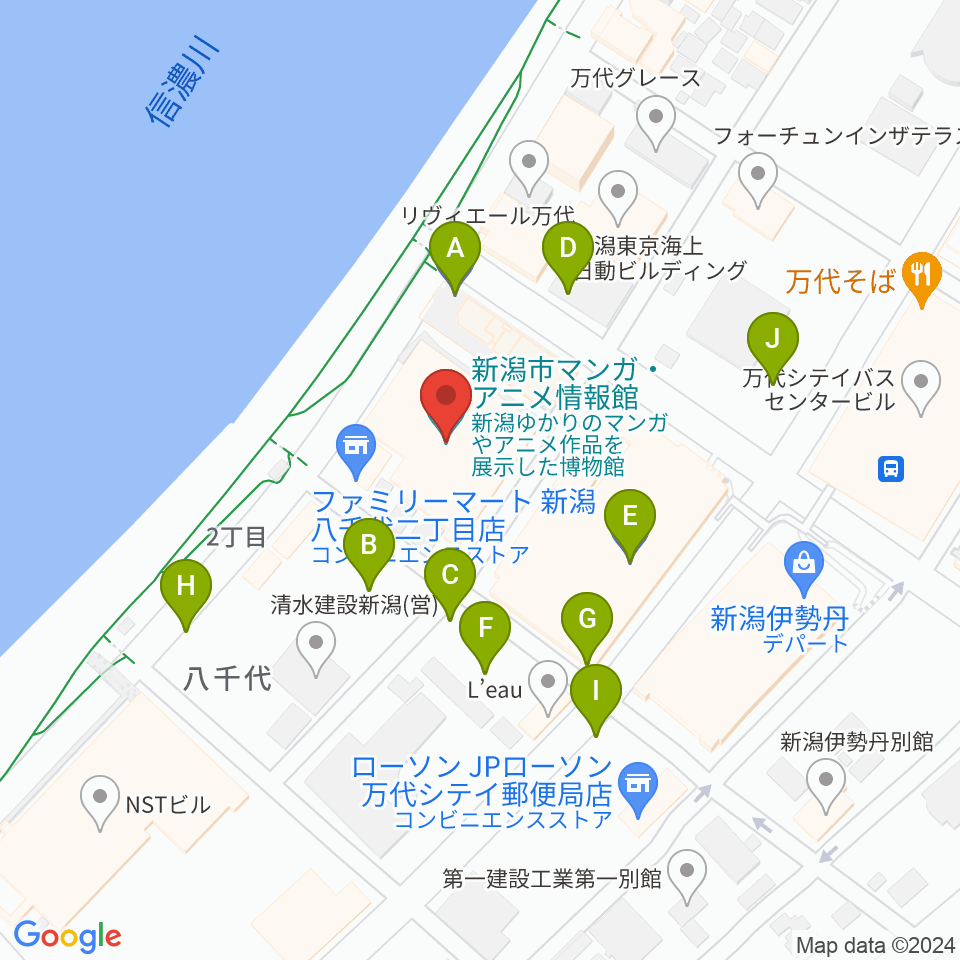 T・ジョイ新潟万代周辺の駐車場・コインパーキング一覧地図