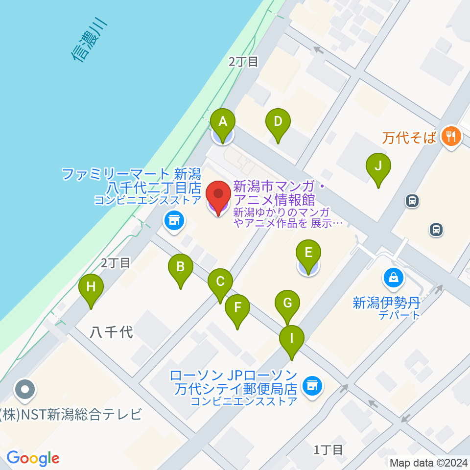 T・ジョイ新潟万代周辺の駐車場・コインパーキング一覧地図