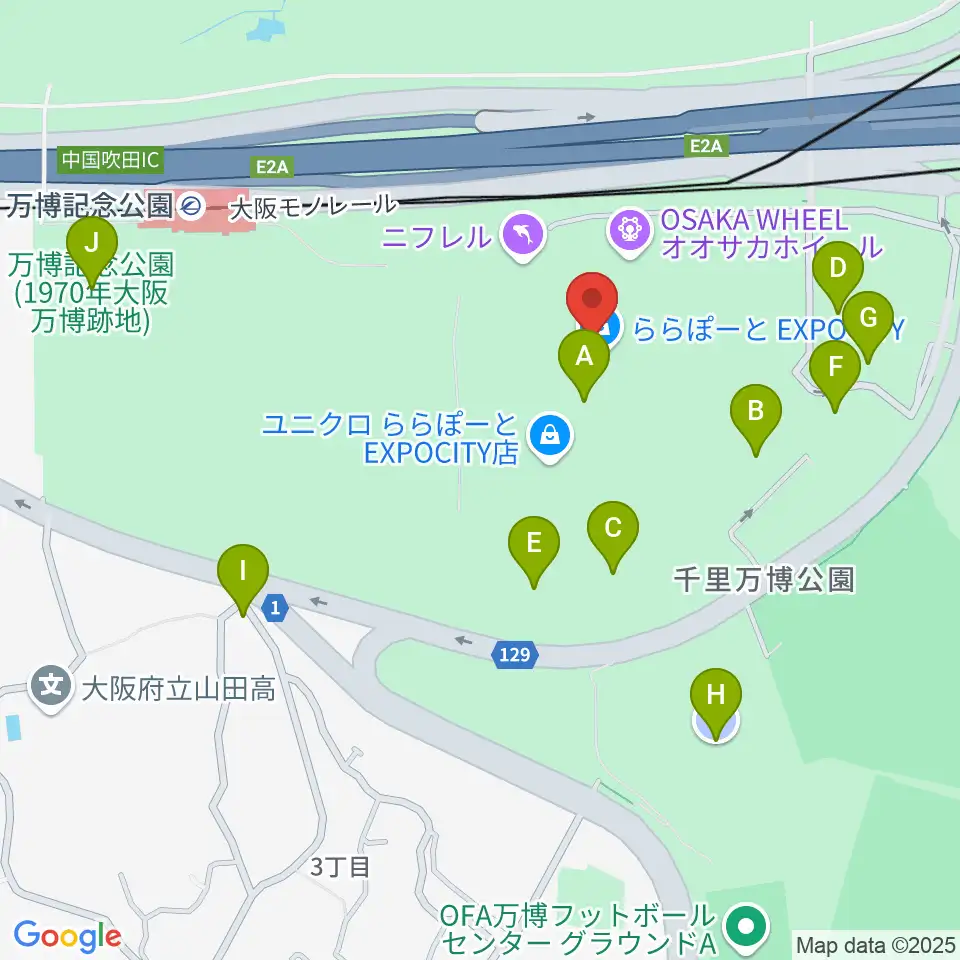 109シネマズ大阪エキスポシティ周辺の駐車場・コインパーキング一覧地図