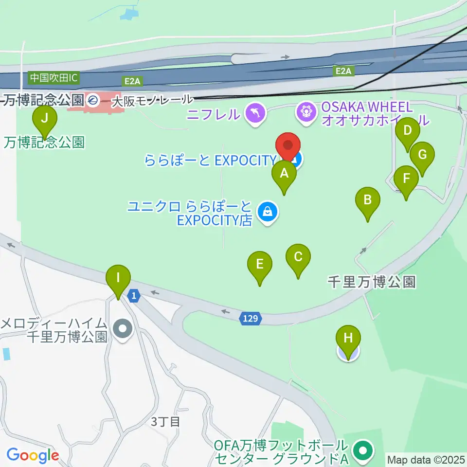 109シネマズ大阪エキスポシティ周辺の駐車場・コインパーキング一覧地図