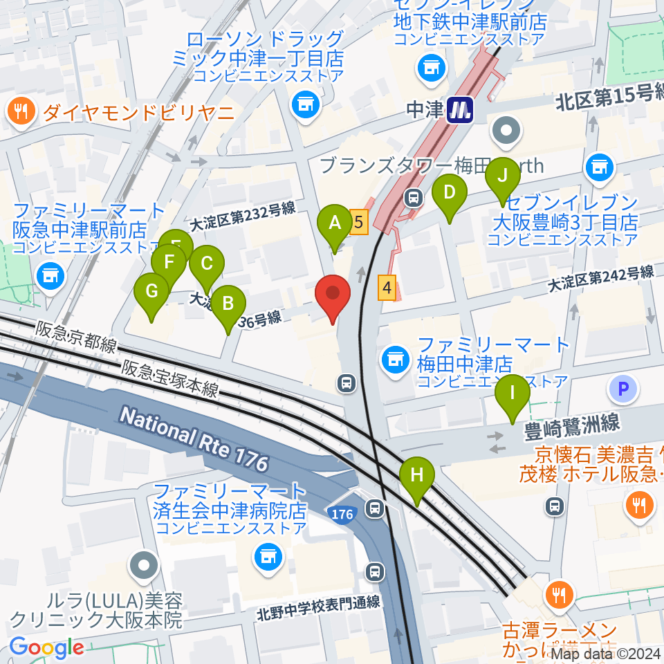 中津Step HALL周辺の駐車場・コインパーキング一覧地図