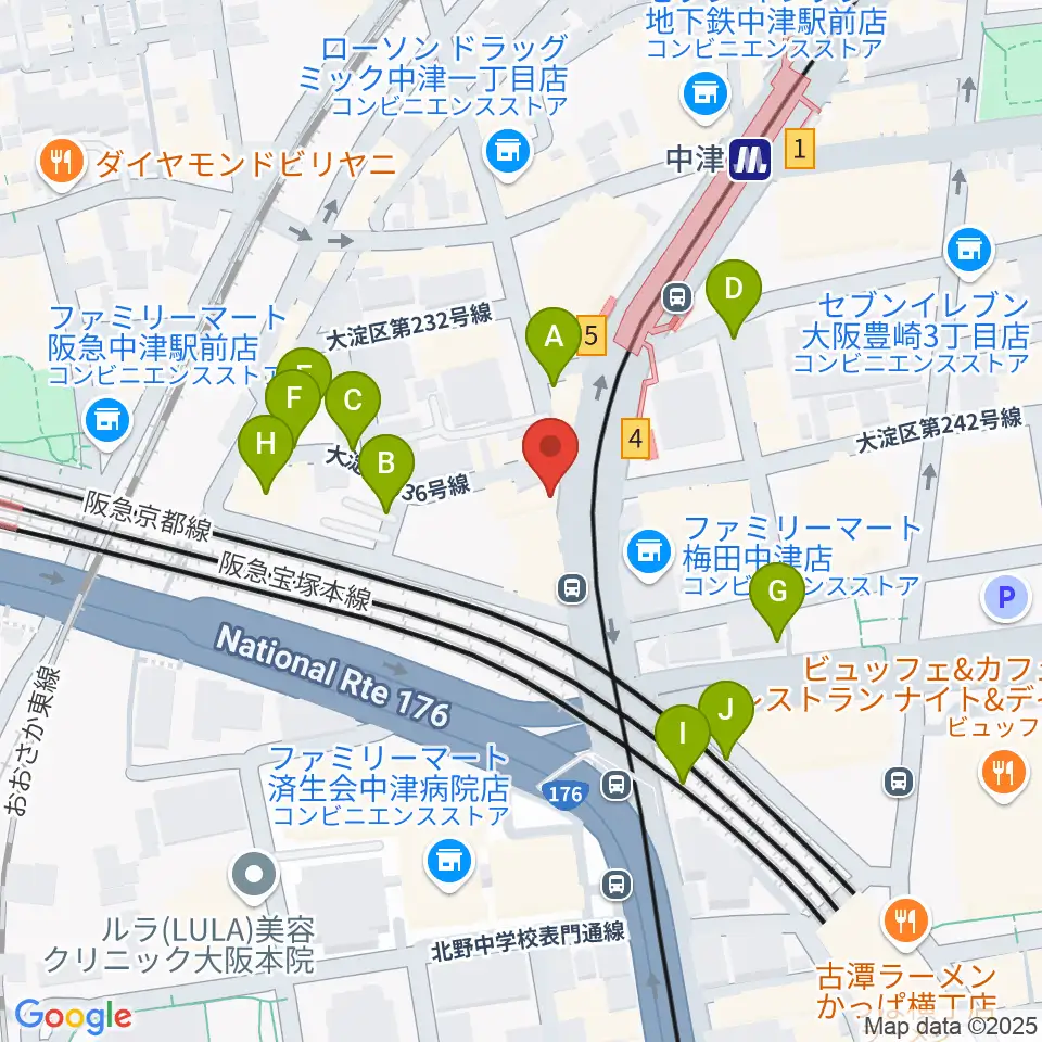 中津Step HALL周辺の駐車場・コインパーキング一覧地図