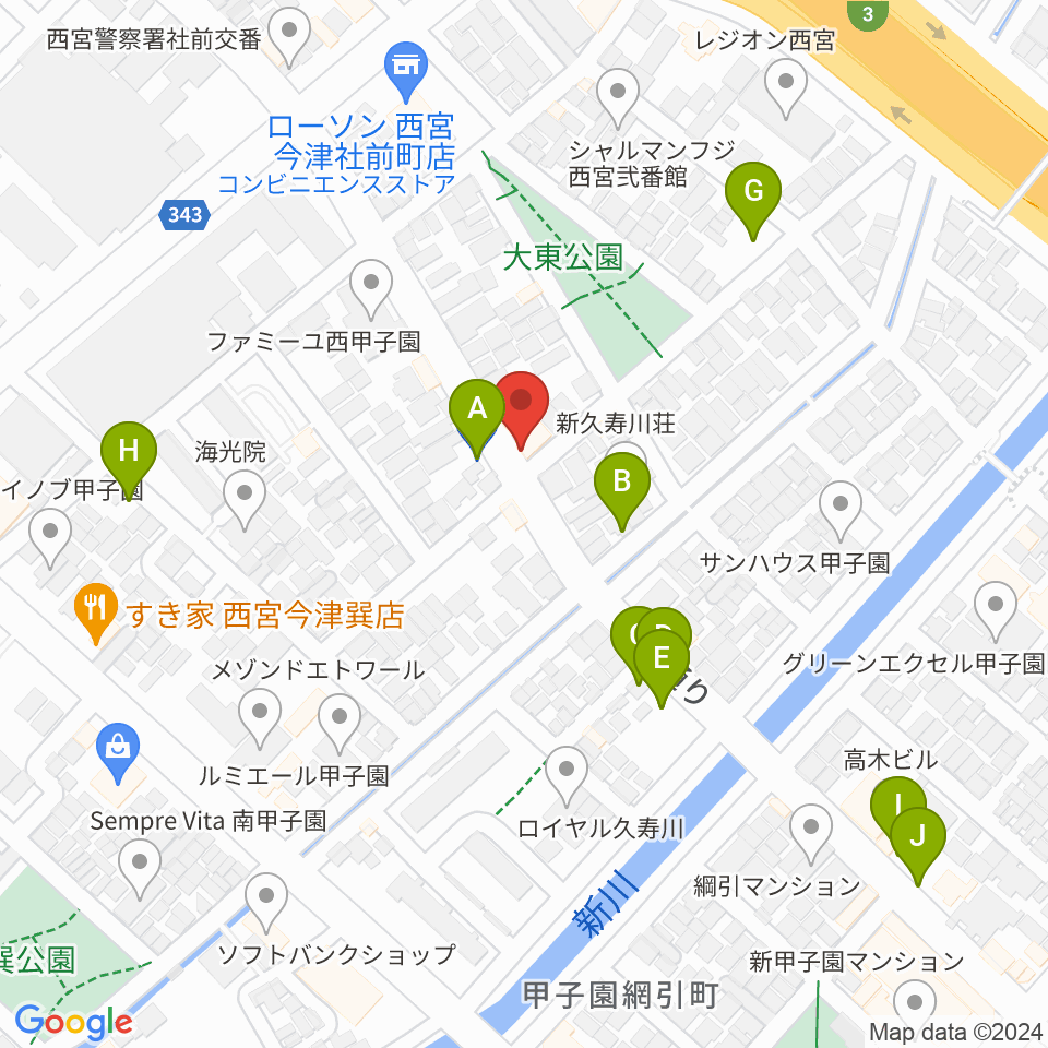 スタジオ1812周辺の駐車場・コインパーキング一覧地図