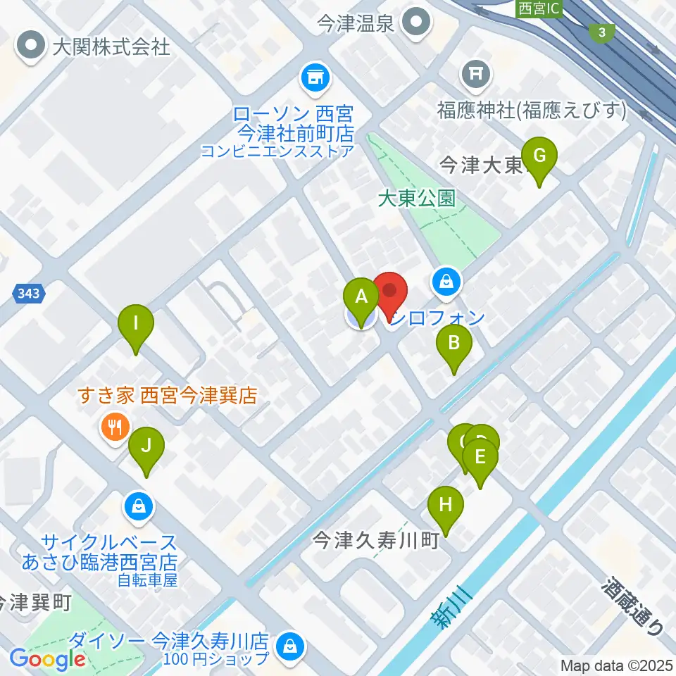 スタジオ1812周辺の駐車場・コインパーキング一覧地図