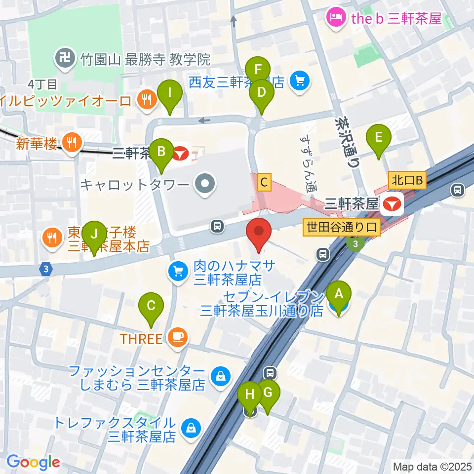 三軒茶屋32016周辺の駐車場・コインパーキング一覧地図