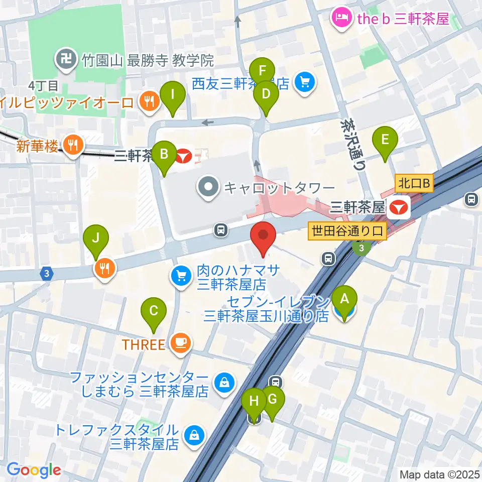 三軒茶屋32016周辺の駐車場・コインパーキング一覧地図