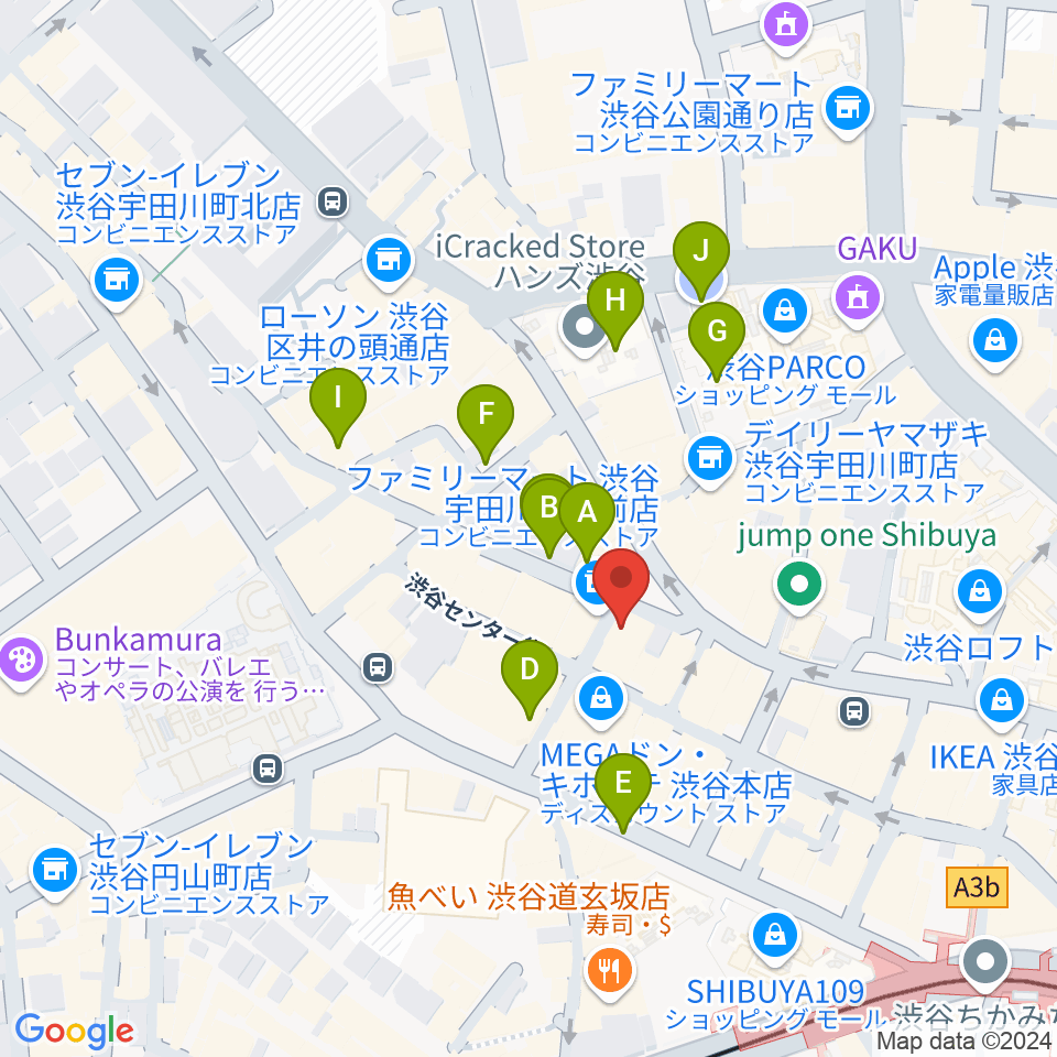 渋谷Club Malcolm周辺の駐車場・コインパーキング一覧地図