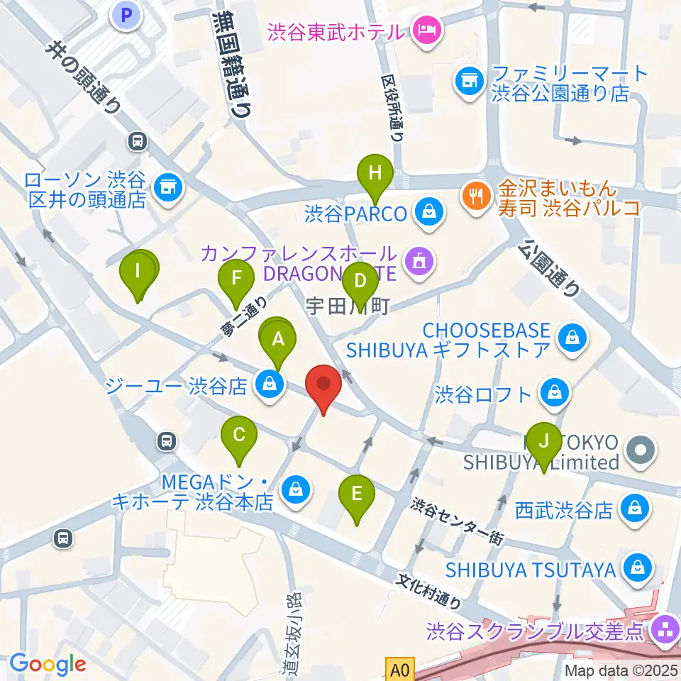 渋谷Club Malcolm周辺の駐車場・コインパーキング一覧地図