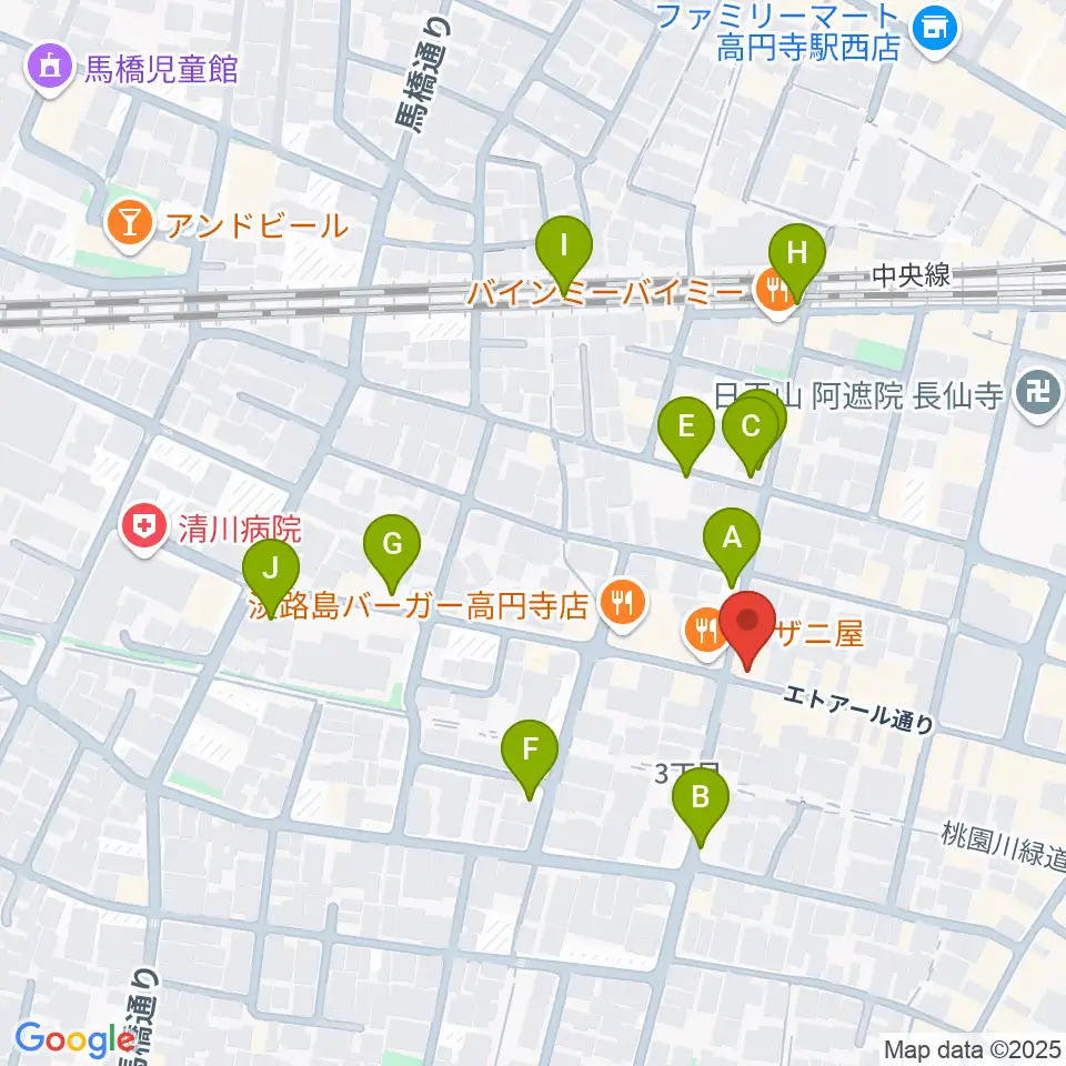 高円寺Knock周辺の駐車場・コインパーキング一覧地図