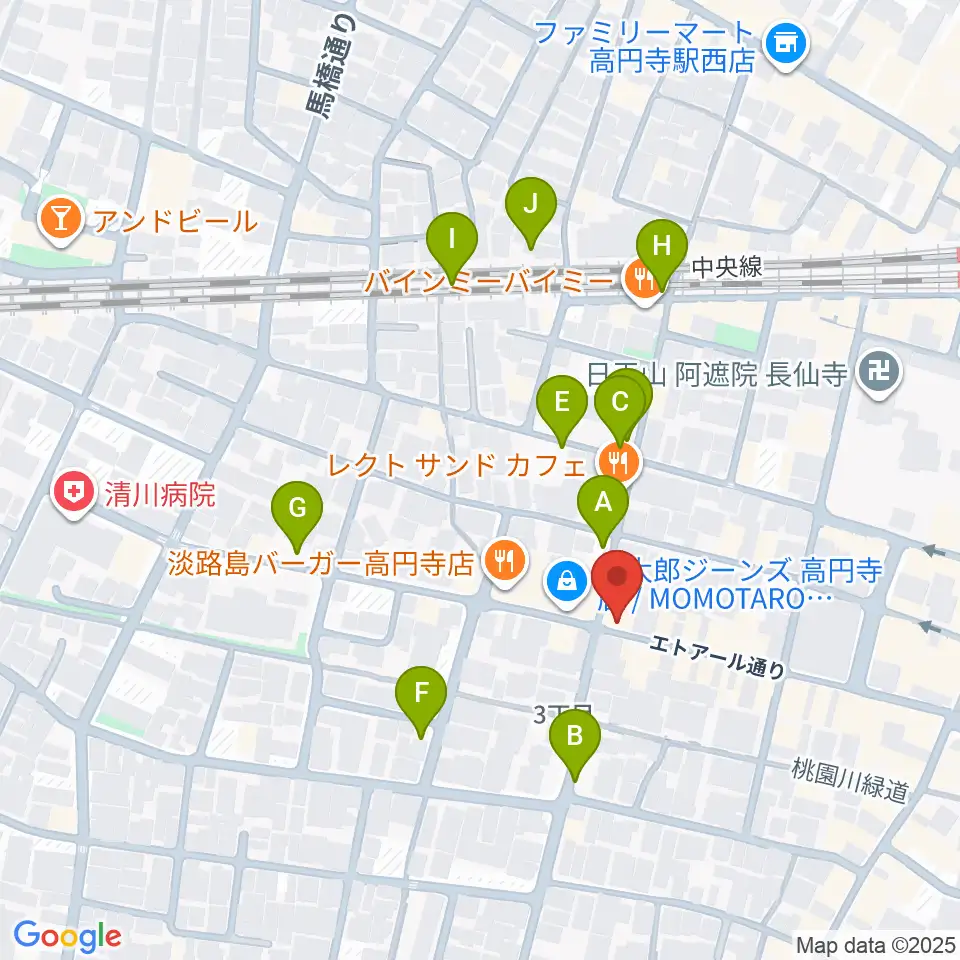 高円寺Knock周辺の駐車場・コインパーキング一覧地図