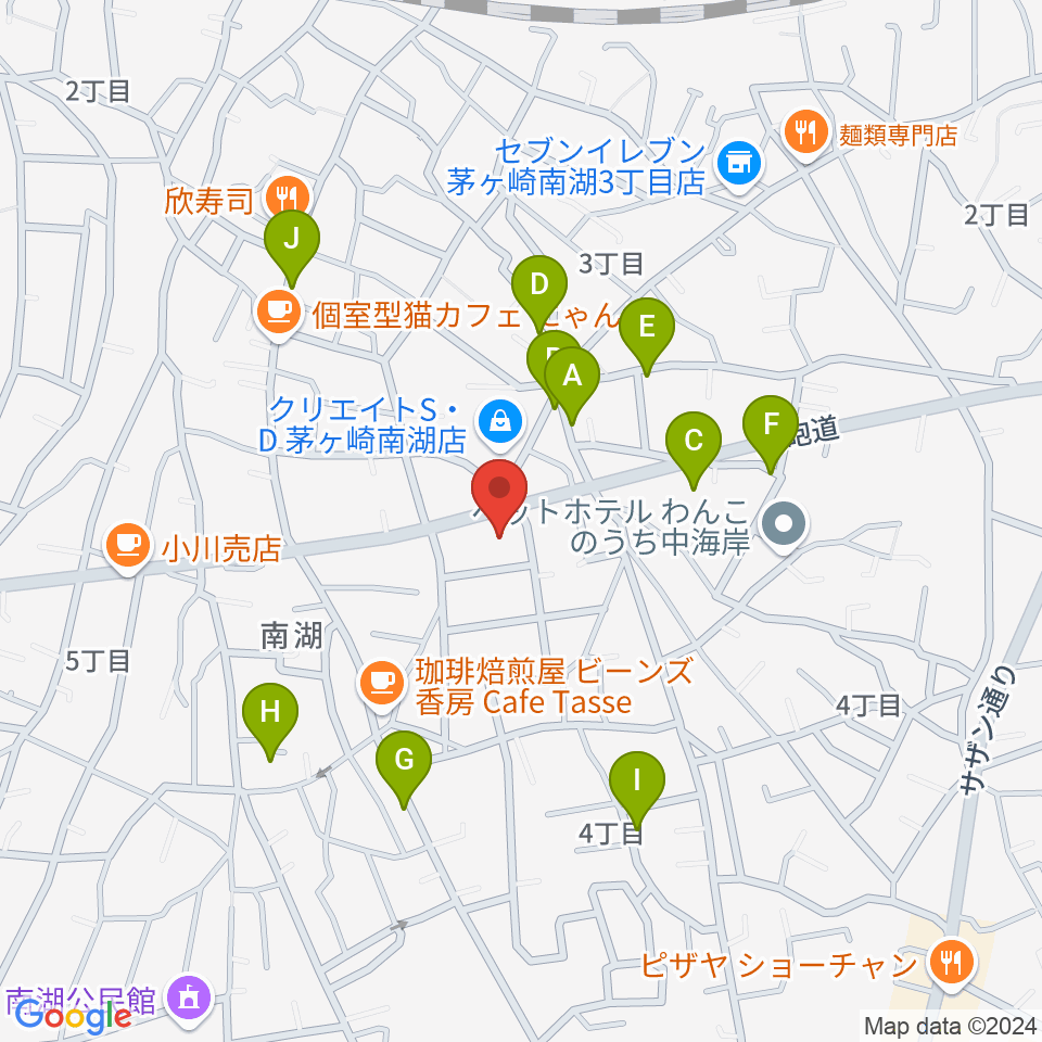 内田音楽教室周辺の駐車場・コインパーキング一覧地図