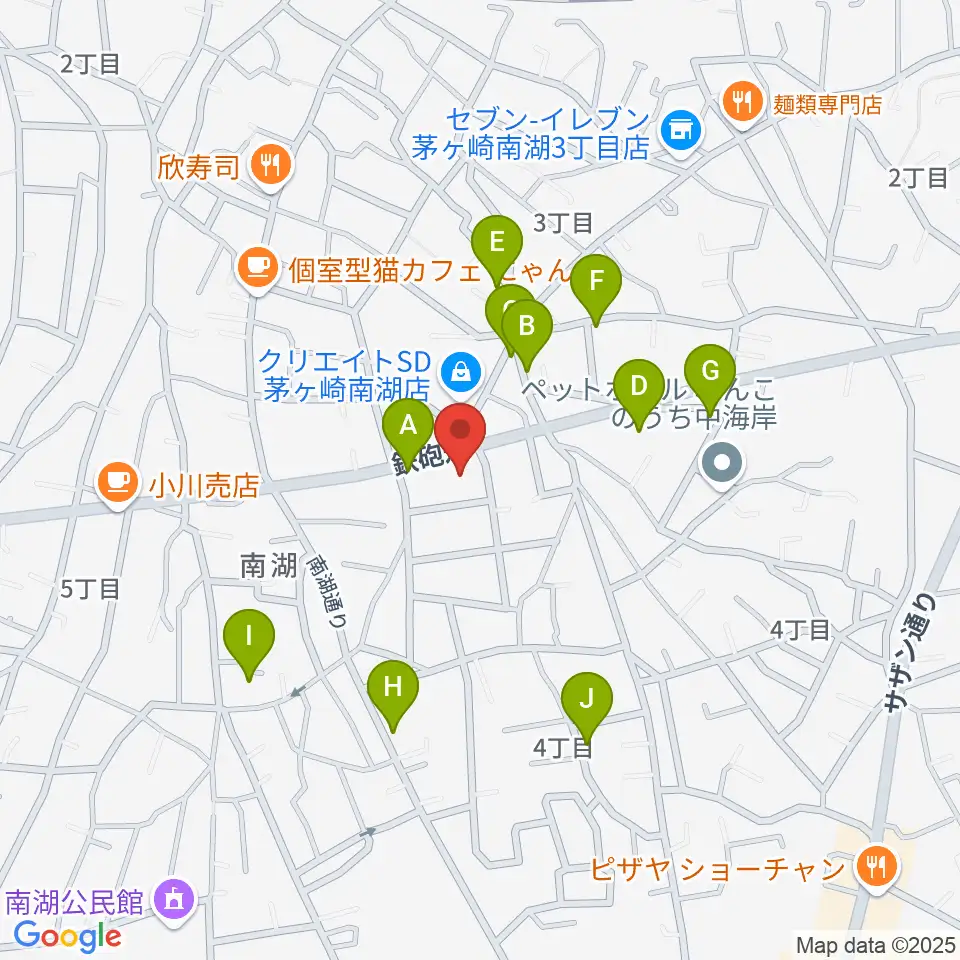 内田音楽教室周辺の駐車場・コインパーキング一覧地図