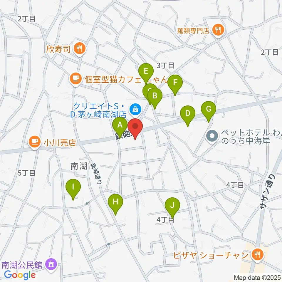 内田音楽教室周辺の駐車場・コインパーキング一覧地図