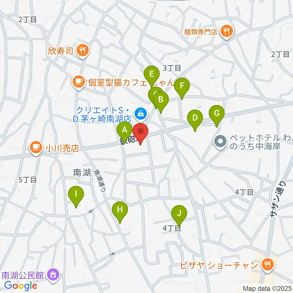 内田音楽教室周辺の駐車場・コインパーキング一覧地図