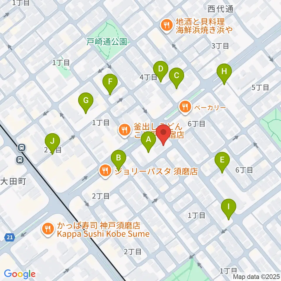 KOBEらぼポルカ周辺の駐車場・コインパーキング一覧地図