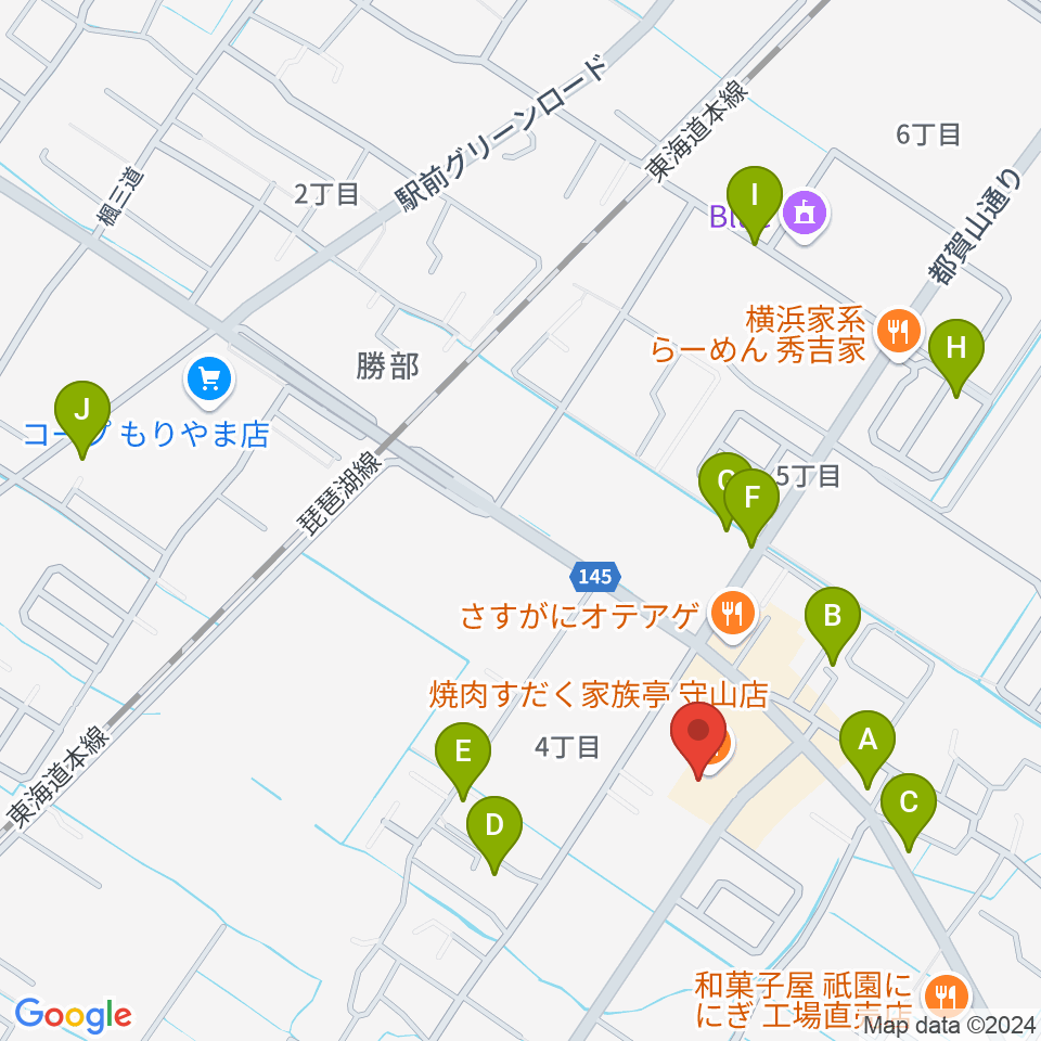 守山ギター道場周辺の駐車場・コインパーキング一覧地図