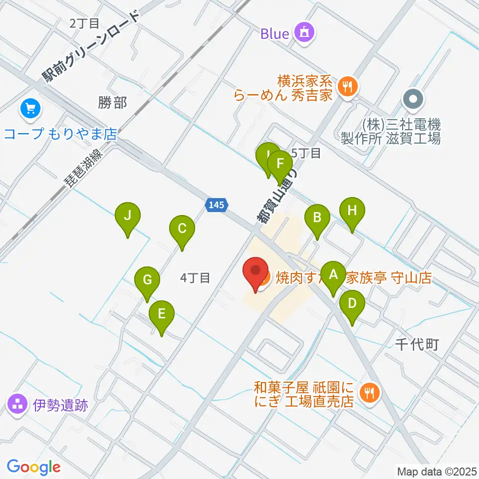 守山ギター道場周辺の駐車場・コインパーキング一覧地図