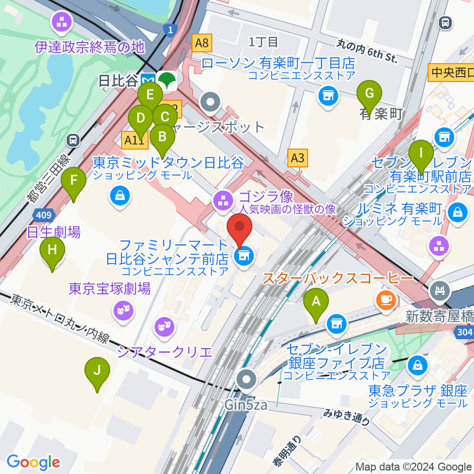 TOHOシネマズシャンテ周辺の駐車場・コインパーキング一覧地図