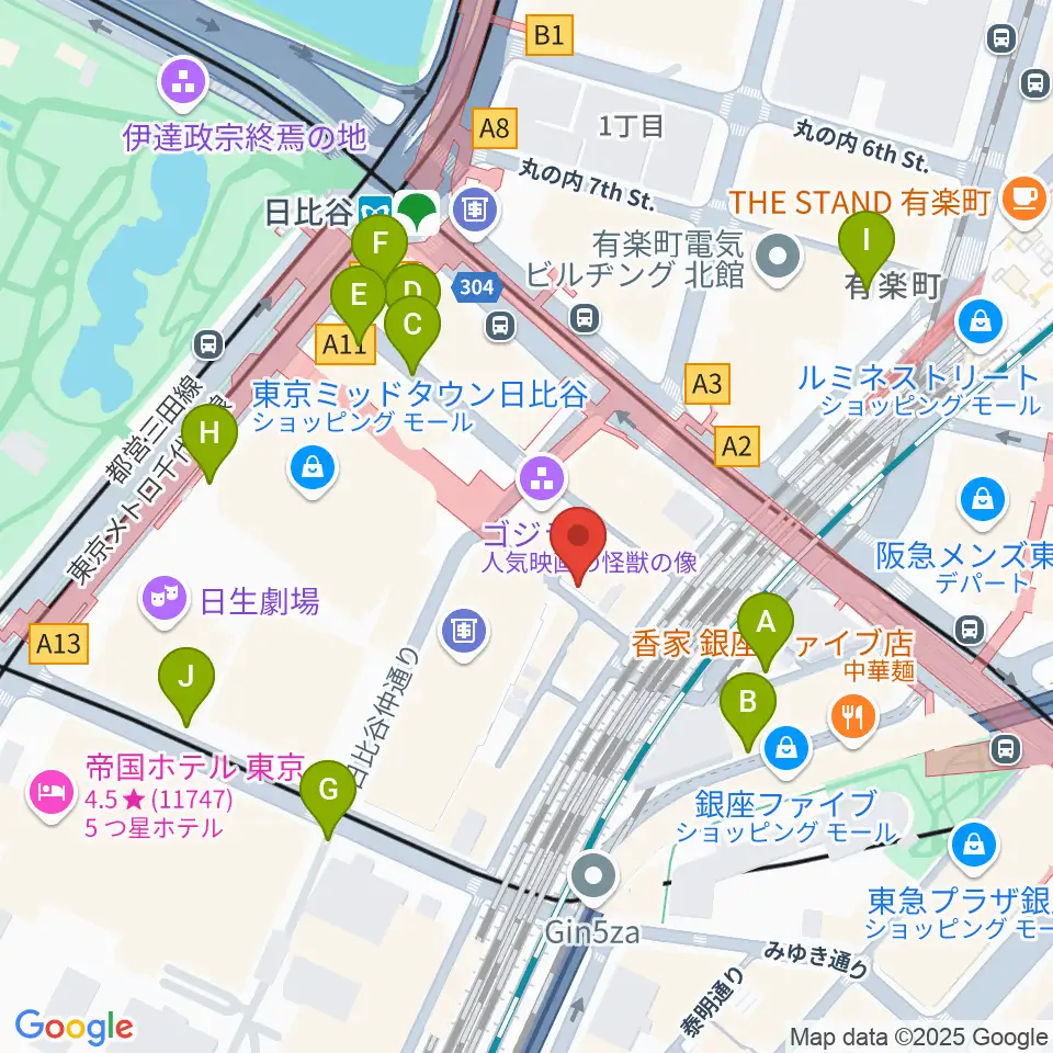 TOHOシネマズシャンテ周辺の駐車場・コインパーキング一覧地図