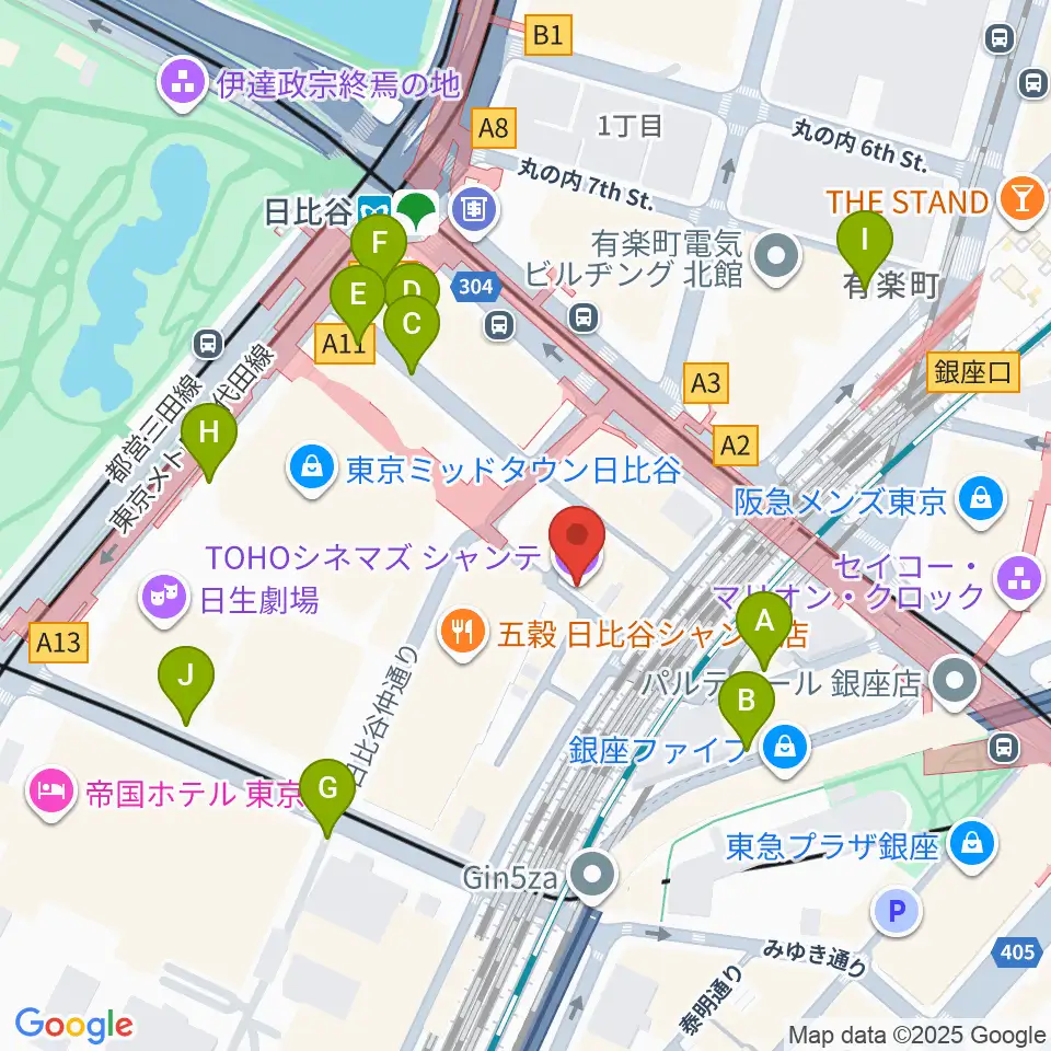 TOHOシネマズシャンテ周辺の駐車場・コインパーキング一覧地図