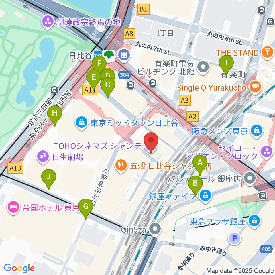 TOHOシネマズシャンテ周辺の駐車場・コインパーキング一覧地図