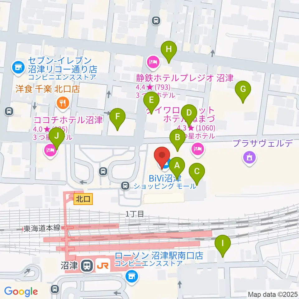 シネマサンシャイン沼津周辺の駐車場・コインパーキング一覧地図