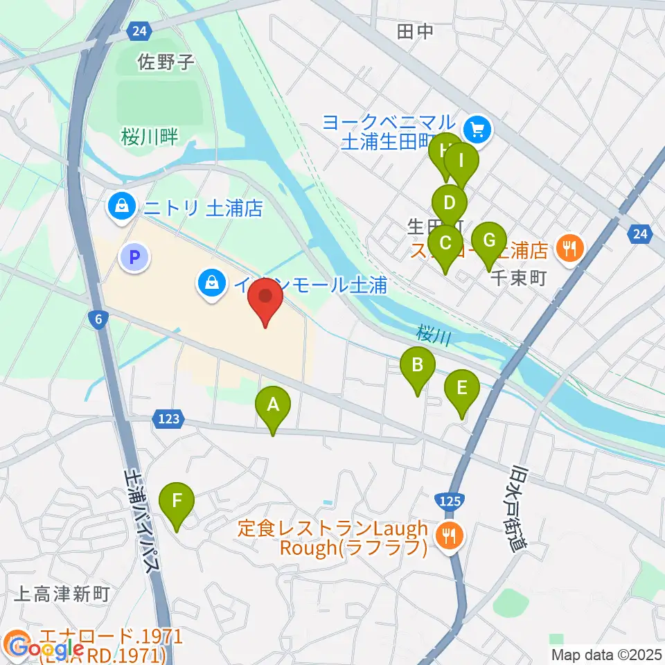 シネマサンシャイン土浦周辺の駐車場・コインパーキング一覧地図