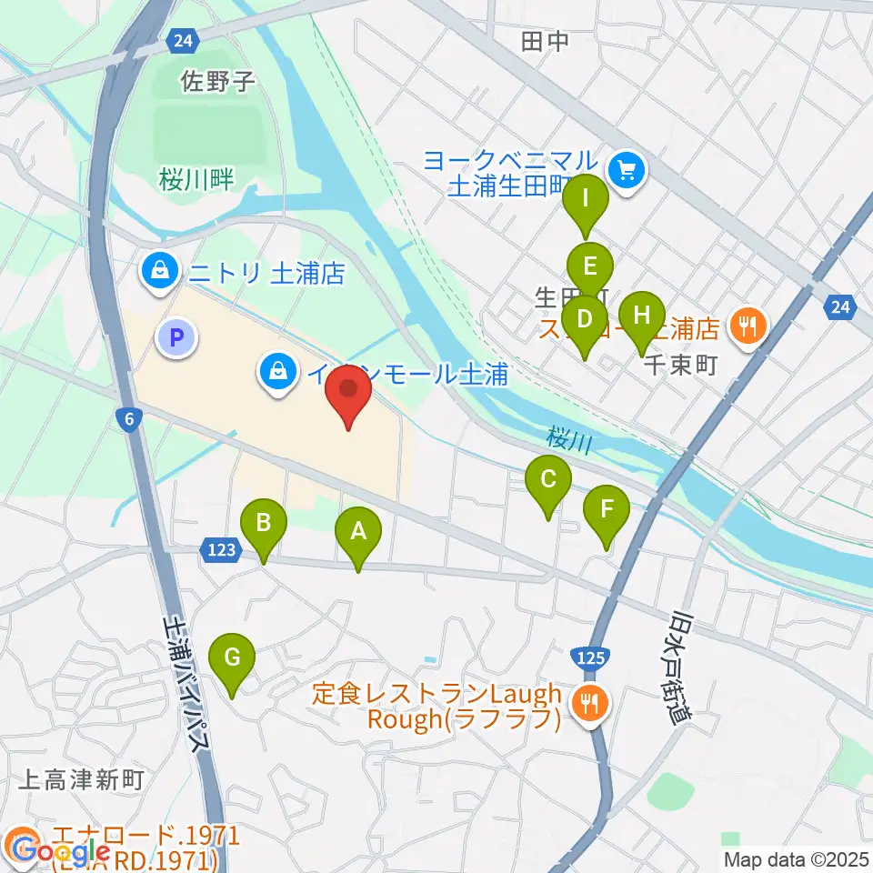 シネマサンシャイン土浦周辺の駐車場・コインパーキング一覧地図