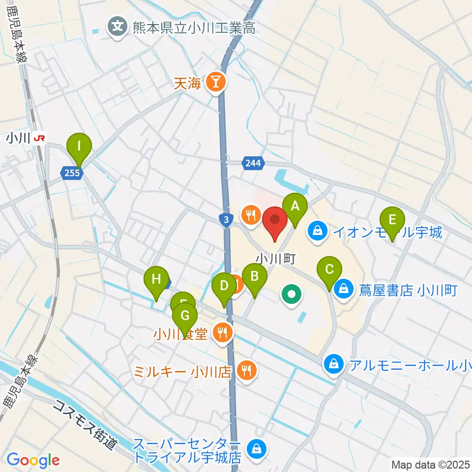 TOHOシネマズ宇城周辺の駐車場・コインパーキング一覧地図