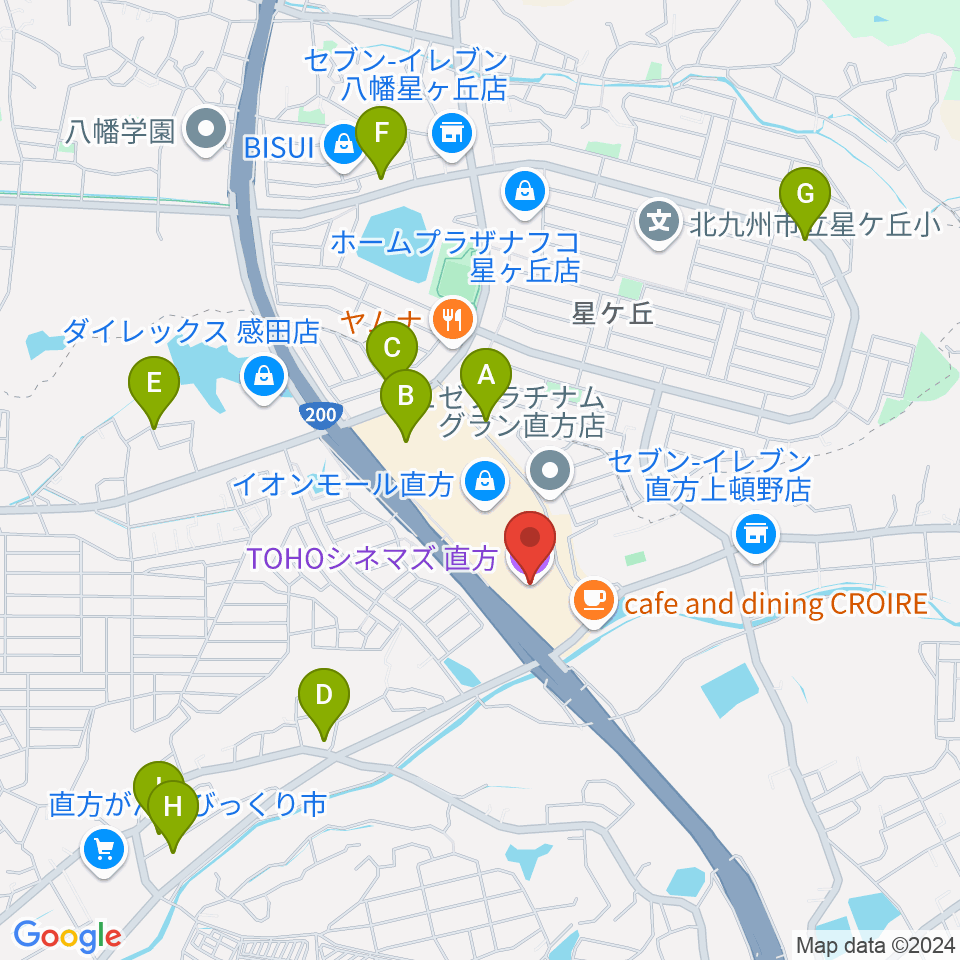 TOHOシネマズ直方周辺の駐車場・コインパーキング一覧地図