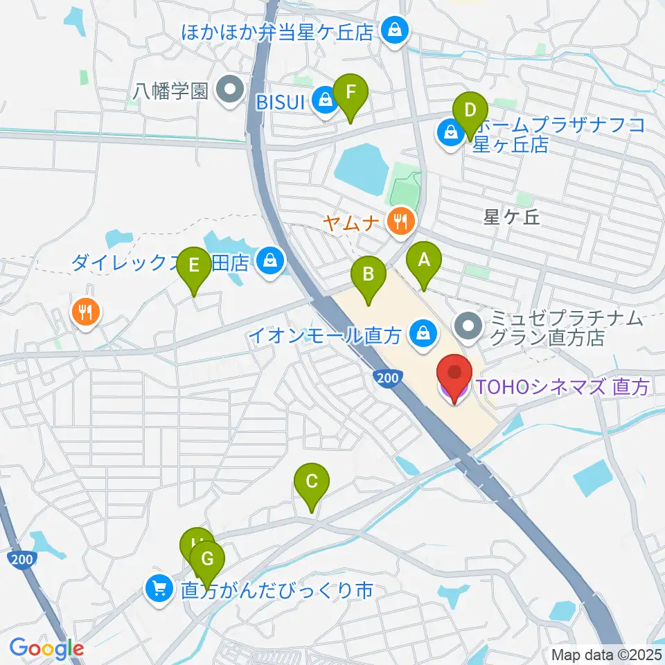 TOHOシネマズ直方周辺の駐車場・コインパーキング一覧地図
