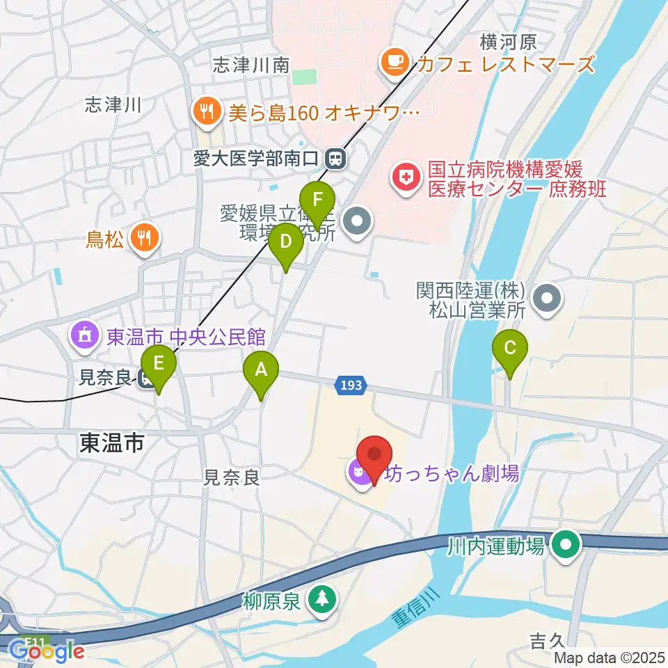 東温アートヴィレッジセンター・シアターNEST周辺の駐車場・コインパーキング一覧地図